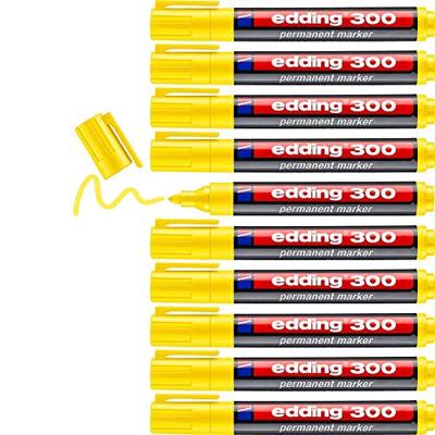 Permanente markeerstift Edding 300 Geel (10 Stuks)