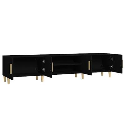 Tv-meubel 180x31,5x40 cm bewerkt hout zwart