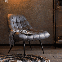 Artistiq Fauteuil 'Aris' PU, kleur Donkerbruin - thumbnail