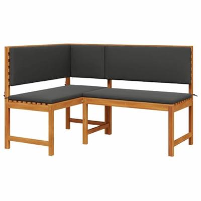 Tuinstoel met kussen Bruin 140 x 100 x 91cm Massief acaciahout