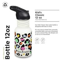 Klean Kanteen KlK 12oz Classic Narrow met flipsportdop Drinkfles Leopard Print 355ml - thumbnail