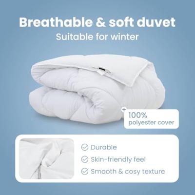 VidaXL Winter dekbed wit 240 x 222 x 5 cm polyester VidaXL Winter dekbed wit 240 x 222 x 5 cm polyester