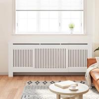 VidaXL Radiatorombouw 205 cm mdf wit - thumbnail