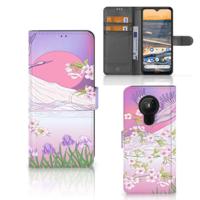 Nokia 5.3 | Telefoonhoesje | Met pasjeshouder | Bird Flying - thumbnail