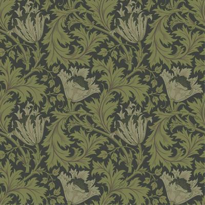 Dutch Wallcoverings Hidden Treasures - Anemone Grn/Zwart