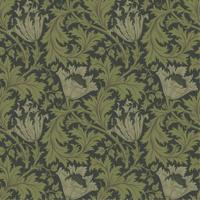 Dutch Wallcoverings Hidden Treasures - Anemone Grn/Zwart - thumbnail