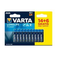20 x LR03 AAA batterijen 1,5 V Alkaline Varta High Energy 2023 - thumbnail