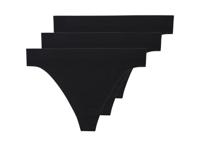 esmara Set van 3 dames strings (Zwart, L (44/46)) - thumbnail