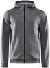 Craft 1910620 Core Soul Full Zip Hood Men - Dark Grey Melange - 3XL - thumbnail