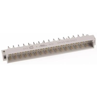 HARTING 09031326921 Male connector Totaal aantal polen 32 Aantal rijen 3 1 stuk(s)