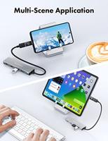 GrauGear G-HUB2A2C-AC USB 3.2 Gen 1-hub 4 poorten Zilver - thumbnail