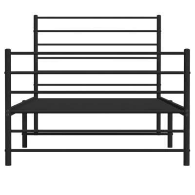 Bedframe met hoofd- en voeteneinde metaal zwart 90x190 cm Bedframe met hoofd- en voeteneinde metaal zwart 90x190 cm