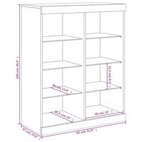 Dressoir met LED-verlichting 81x37x100 cm sonoma eikenkleurig - thumbnail