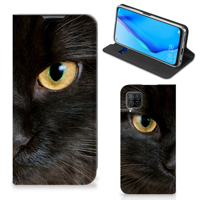 Huawei P40 Lite | Hoesje maken | Zwarte Kat - thumbnail