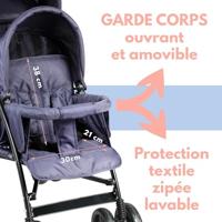 BAMBISOL dubbele wandelwagen - 6-36 maanden voor de voorstoel (max 15 kg) en 0-36 maanden (max 15 kg) voor de achterbank - thumbnail