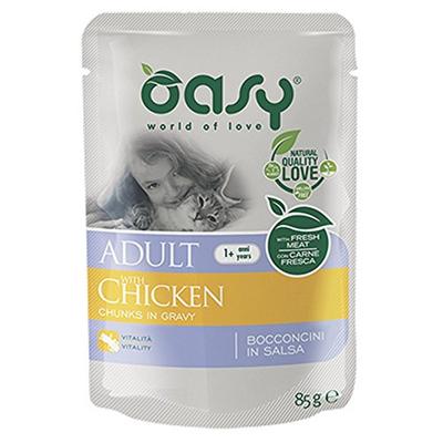 OASY Chunks in gravy Chicken - nat kattenvoer - 85g