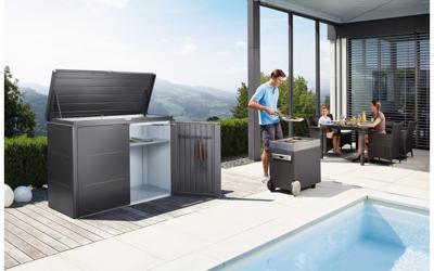 Biohort metalen tuinhuis HighBoard 200x84x127 cm- Plat dak- Metaal- Biohort - thumbnail