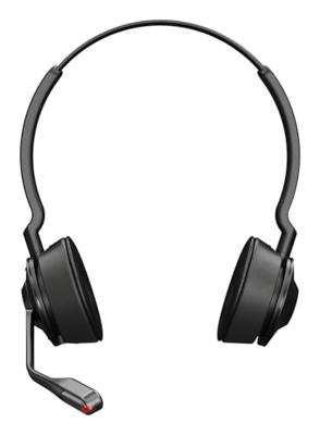 Jabra Engage 55 SE Stereo Link400c MS On Ear headset DECT, Kabel Stereo Zwart Noise Cancelling Microfoon uitschakelbaar (mute)