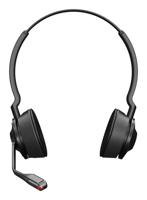 Jabra Engage 55 SE Stereo Link400c MS On Ear headset DECT, Kabel Stereo Zwart Noise Cancelling Microfoon uitschakelbaar (mute) - thumbnail