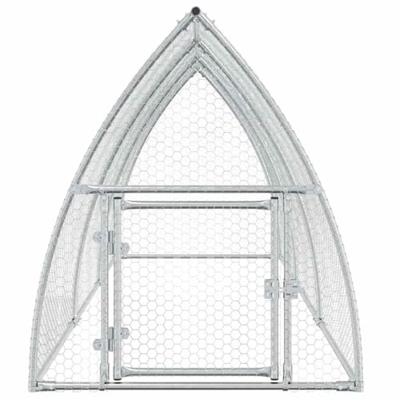 VidaXL Kippenhok 300x105x120 cm gegalvaniseerd staal zilverkleurig