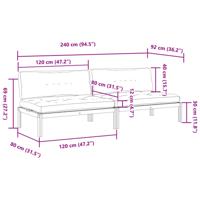 Tuinmiddenbanken 2 st pallet met kussens massief acaciahout - thumbnail