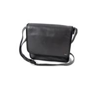 Leren overslag tas  schoudertas Grijs Zwart - thumbnail