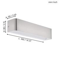 Eglo RVS wandspotSania 4 36cm - 98426 - thumbnail