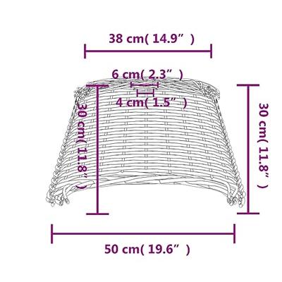 Plafondlampenkap 50x30 cm wicker wit Plafondlampenkap 50x30 cm wicker wit