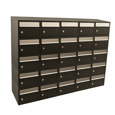 Stoer! Brickset 5-Breed, 5-Hoog Met Dak Zwart - 40215070_5x5d