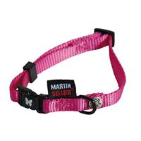 Martin halsband verstelbaar nylon roze - thumbnail