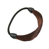 Pruik elastische haar band touw Scrunchie paardenstaart houder haaraccessoires (donker bruin) - thumbnail
