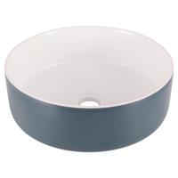 Waskom Differnz Mira 12x36 cm Blauw/Wit - thumbnail