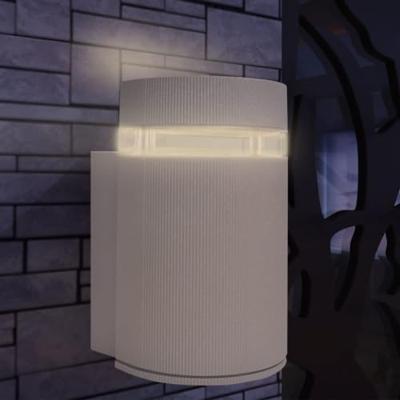 VidaXL Wandlamp voor buiten halfrond grijs aluminium VidaXL Wandlamp voor buiten halfrond grijs aluminium