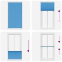 Pliss rolgordijn 105x200cm stofbreedte 104,4cm polyester blauw - thumbnail