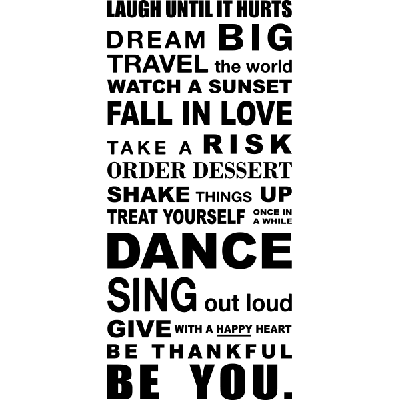 Laugh until it hurts - Muursticker