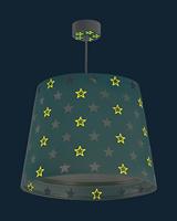 Dalber hanglamp Stars glow in the dark 33 cm turquoise - thumbnail