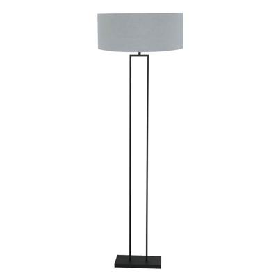 Steinhauer VloerlampStang zwart met lichtblauwe kap - 3926ZW