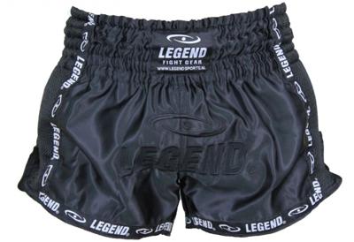 Legend Sports Kickboksshort Trendy Unisex Satijn/mesh Zwart Mt Xl