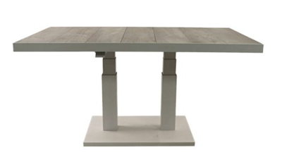 Marbella Tuintafel Wit tuinmeubel L130 x B75 x H61/75 cm OWN - Own