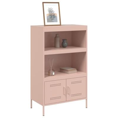 Hoge kast 68x39x113 cm staal roze