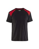 Blåkläder T-Shirt bicolour 33791042 | Zwart/Rood | Maat 3XL - 7330509604632 - thumbnail