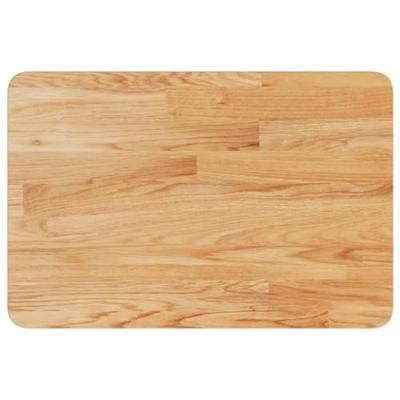 VidaXL Wastafelblad 60x40x2,5cm behandeld massief hout lichtbruin VidaXL Wastafelblad 60x40x2,5cm behandeld massief hout lichtbruin