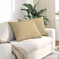 Sofa Kussens 2 pcs Grijs groen 70 x 50 cm Katoen Stof - thumbnail