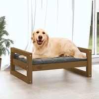 VidaXL Hondenmand 75,5x55,5x28 cm massief grenenhout honingbruin - thumbnail