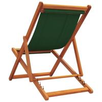 Strandstoelen 2 st inklapbaar stof groen - thumbnail