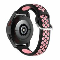 By Qubix - Siliconen sportbandje met gesp - Zwart + lichtroze - Compatible met Xiaomi Redmi Watch 5 Active/Redmi Watch 5 Lite - Compatible Xiaomi bandje - thumbnail
