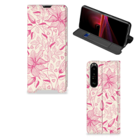 Sony Xperia 1 III Smart Cover Pink Flowers - thumbnail