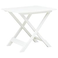 VidaXL Tuintafel inklapbaar 79x72x70 cm kunststof wit - thumbnail