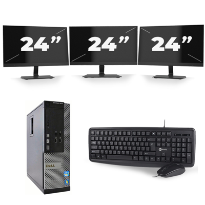 Dell Optiplex 9020 SFF - Intel Core i7-4e Generatie - 16GB RAM - 256GB SSD - Windows 10 + 3x 24 inch Monitor Dell Optiplex 9020 SFF - Intel Core i7-4e Generatie - 16GB RAM - 256GB SSD - Windows 10 + 3x 24 inch Monitor