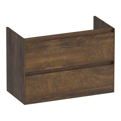 Brauer Inspire - Onderkast Ondiep - 80 cm - met 2 Softclose Lades Greeploos en 1 Sifon Uitsparing - Grove